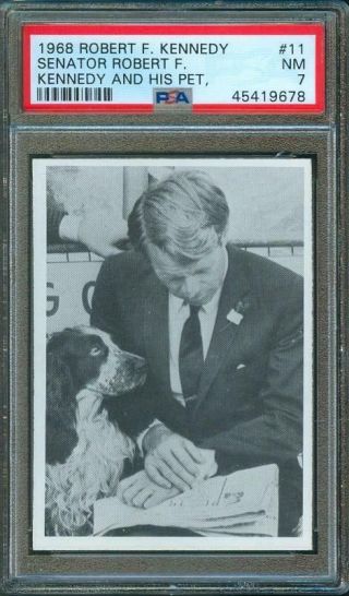 1968 Philadelphia Gum Robert F.  Kennedy Trading Card 11 Psa 7