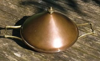 Antique Arts & Crafts Copper Tureen Dish & Cover By Was Benson