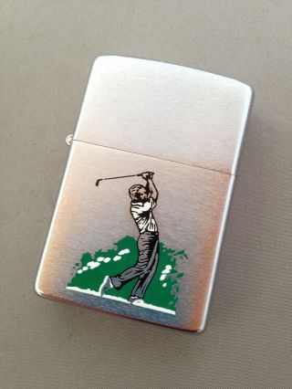 Vintage Sports Serie Lighter Zippo Golf Golfeur Golf Man Town Country 1981