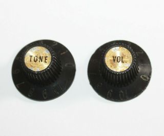 Vintage 1969 Gibson Witch Hat Knobs Gold Inserts Vol.  Tone 1970 Les Paul Custom