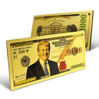 Trump One Million Dollar Gold Bill Magnet President Trump 2020 Limited Edition