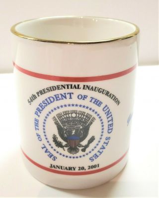 President George W Bush Inauguration Jan 20,  2001 Coffee Mug Vp Dick Cheney Cup