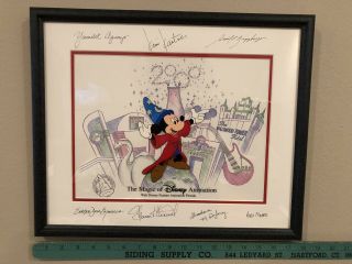 The Magic Of Disney Animation Cel Sorcerer Mickey 2000 Mgm Studios Signed