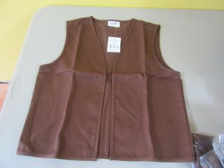 Girl Scouts Brownie Brown Vest L 14 - 16 Usa Made