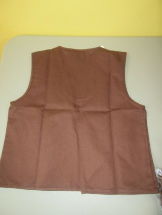 Girl Scouts Brownie Brown Vest L 14 - 16 USA MADE 3