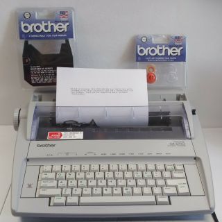 Vintage Brother Gx - 6750 Correcting Electronic Typewriter Extra Ink Ribbons