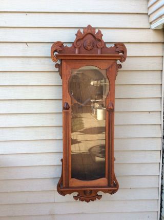 Large Vintage Hand Crafted American Style Wall Regulator Clock Case