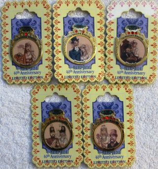 Disneyland Haunted Mansion 40th Anniv.  Set Of 5 Pins Bride & Groom Lenticular