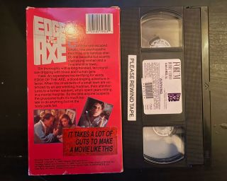 EDGE OF THE AXE VHS HORROR VINTAGE 1988 2