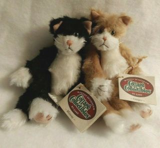 Set Of 2 Vintage Ganz Cottage Collectibles By Mary Holstad Cats Mittens & Ginger