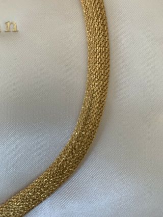 Vintage 1980s Christian Dior choker necklace gold mesh pave crystal 2