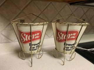 Set Of 2 Vintage Storz Beer Wall/sconce Lamps “brewed For The Beer Pro”