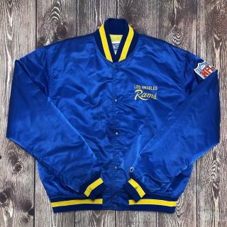 Vintage Starter Nfl La Los Angeles Rams Satin Jacket Size Xl