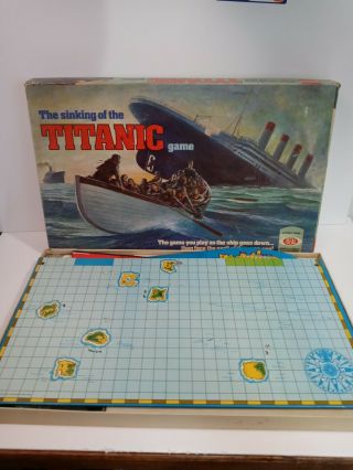 Vintage The Sinking Of The Titanic Board Game 1976 Ideal Complete