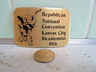 1976 Republican National Convention Kansas City Belt Buckle Bicentennial