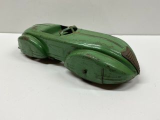 Vintage 1930’s Wyandotte Toys Green Pressed Steel Wind Up Roadster Car