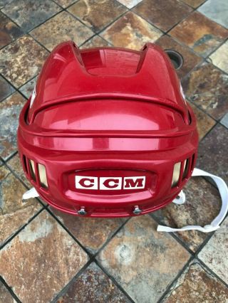 Vintage Retro Ccm M - Ht3 Sr Senior Size 7 " - 7 5/8 " Red Hockey Helmet