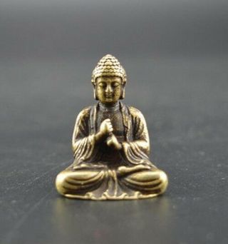 China ' s pure brass sakyamuni Buddha small statue 2