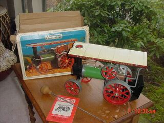 Vtg Mamod Steam Tractor Te1a With Steering Rod And Box England Machine