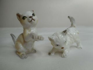 Vintage Porcelain Ceramic Cat Kitten Figurines