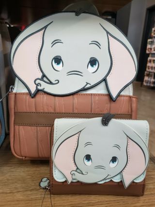 Loungefly Disney Dumbo Bath Figural Mini Backpack And Wallet Set Nwt