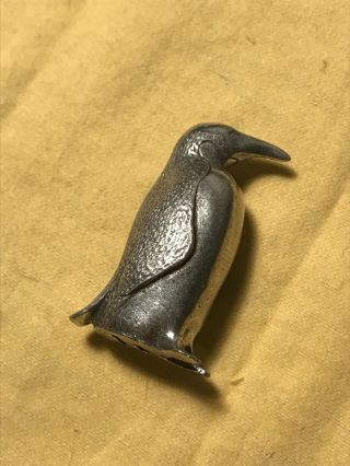 Vintage Pewter Metal Penguin Figurine Kirk PEWTER 2