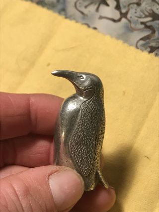 Vintage Pewter Metal Penguin Figurine Kirk PEWTER 3