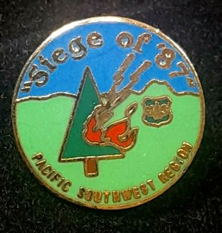 Fire Siege Of 87 1987 Us Forest Service Wildfire California Pin Vintage Euc