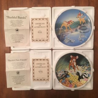 Disney : Bambi - Full Set Of 6 Collector Plates From The Bradford Exchange