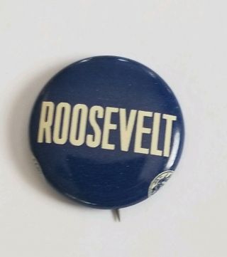Vintage 1940 Fdr Franklin D.  Roosevelt Presidential Campaign Pinback Green Duck