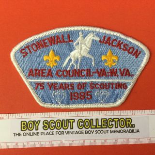 Boy Scout Csp 1985 Jamboree Stonewall Jackson Area Council Jsp Patch