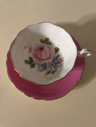 Paragon Vintage Large Cabbage Rose Tea Cup,  Saucer In