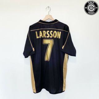 2003/04 Larsson 7 Celtic Vintage Umbro Cl Away Football Shirt (xl) Sweden