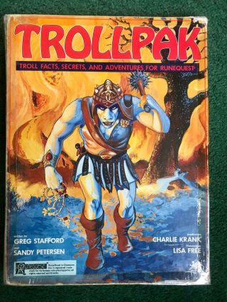 Runequest Trollpak Vintage Chaosium Rpg Supplement Boxed Set - Complete