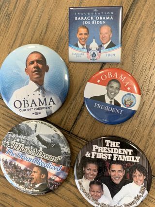 2008 Barack Obama Official Presidential Campaign Buttons Pins