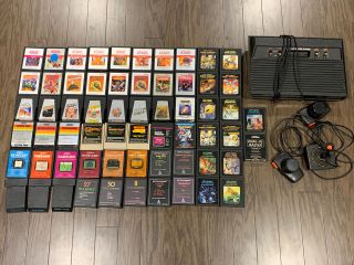 Vintage Atari 2600 Console With Controllers Games With 62 Games