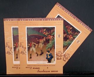 Norman Rockwell Print,  Boy Scout Certificates,  Oath,  1950s,  Bread Advertisement