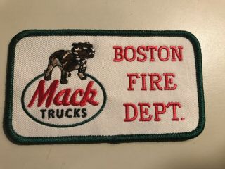 Mack Boston Fire Apparatus Co Fdny Boston Chicago Lafd.  Commemorative Patch