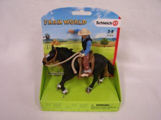 Schleich Farm World.  Saddle Bronco Riding Cowboy.  41416.  Fast