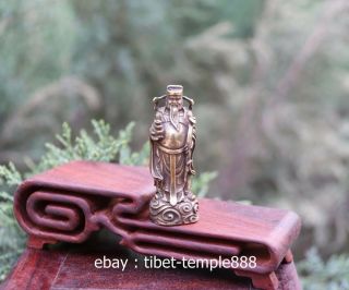 5.  5 Cm Chinese Brass Copper Wealth God Fortune Mammon Fengshui Statue Sculpture