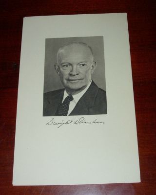 President Dwight D.  Eisenhower 1957 Official Inaugural Photo Facsimile Autograph