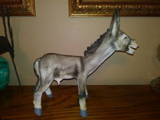 Vintage Donkey Statue Over 12 In Tall