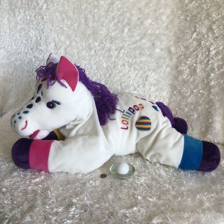 Lisa Frank Horse Stuffed Plush Rainbow Lollipop White Pony Jumbo XL Large 30 