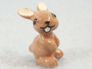 Vintage Hagen Renaker Miniature Rabbit Baby Ears Apart Bunny Tan Figurine 128