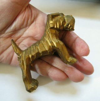 Vintage Art Deco Cast Iron Fox Terrier Figurine