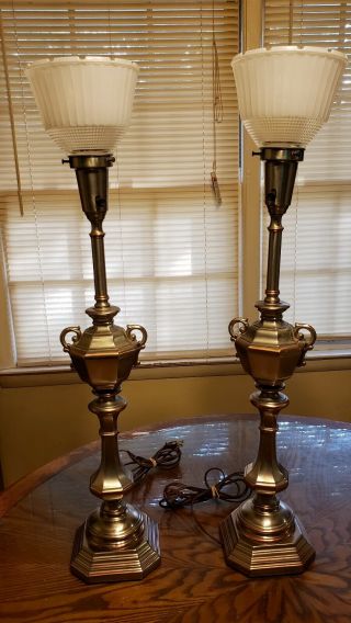 Vintage Stiffel Torchiere Table Lamps 30 Inches