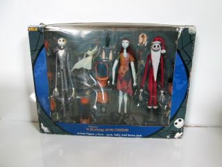 Vintage Neca Nightmare Before Christmas Figure Set Sally Santa Jack Reel Toys