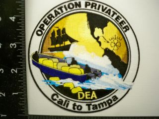 Federal Dea Operation Privateer 5 " Patch Tampa,  Fl Colombia Police Drug Tf Gman