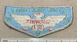 Vintage OA SHAWNEE Lodge 51 Order of the Arrow Flap PATCH St.  Louis Area Council 2