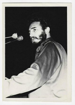 Fidel Castro In One Of His Speeches Photo Belarmino Blanco 1960s.